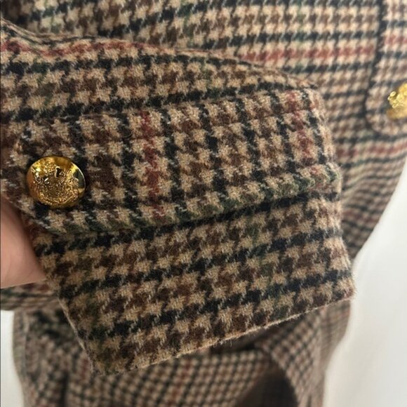 Lauren Ralph Lauren Wool Houndstooth Belted Trench Coat Women’s Large – 2018 - Picture 5 of 10